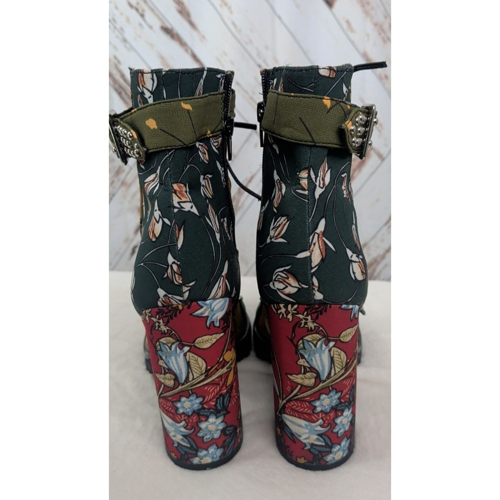 Jeffrey Campbell Lilith Block Heel Bootie In New Floral Design - Picture 4 of 8